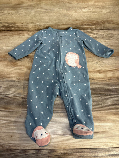 Just One You Polka Dot Blanket Sleeper Blue sz 6m - Me n Mommy To Be