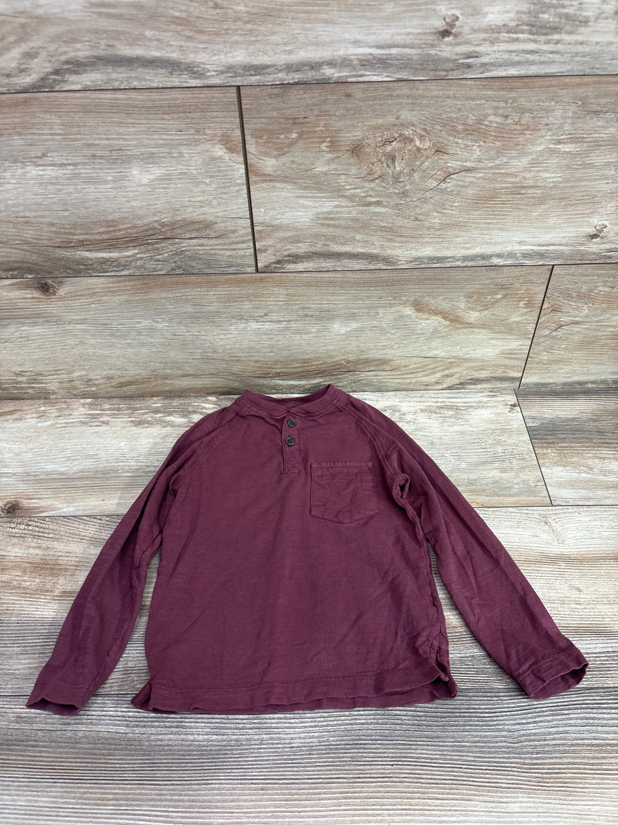 First Wave Long Sleeve Henley Shirt Maroon sz 2/3T