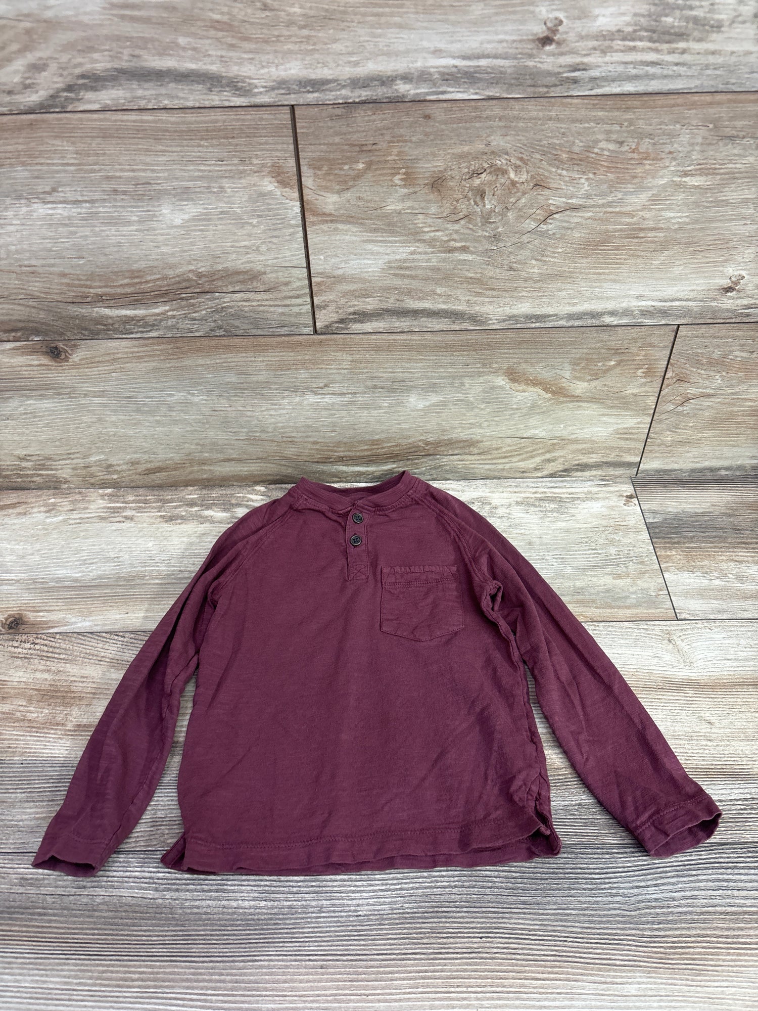 First Wave Long Sleeve Henley Shirt Maroon sz 2/3T