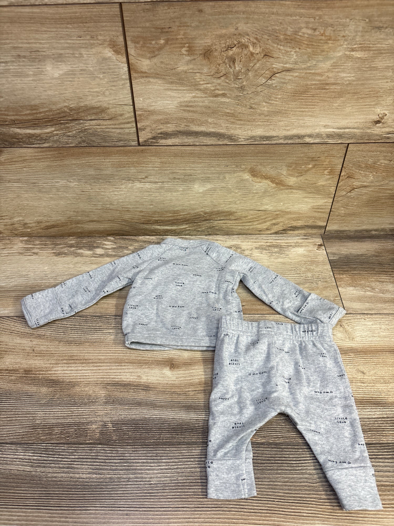 Just One You 2pc Kimono Shirt & Pants Set Grey sz Newborn
