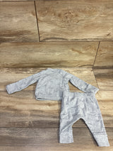 Just One You 2pc Kimono Shirt & Pants Set Grey sz Newborn