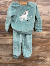 Pekkle 2pc Plush Unicorn Set Teal sz 24m
