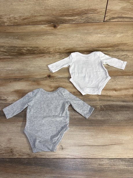 Nike 2pk Long Sleeve Bodysuits White/Grey sz Newborn - Me n Mommy To Be