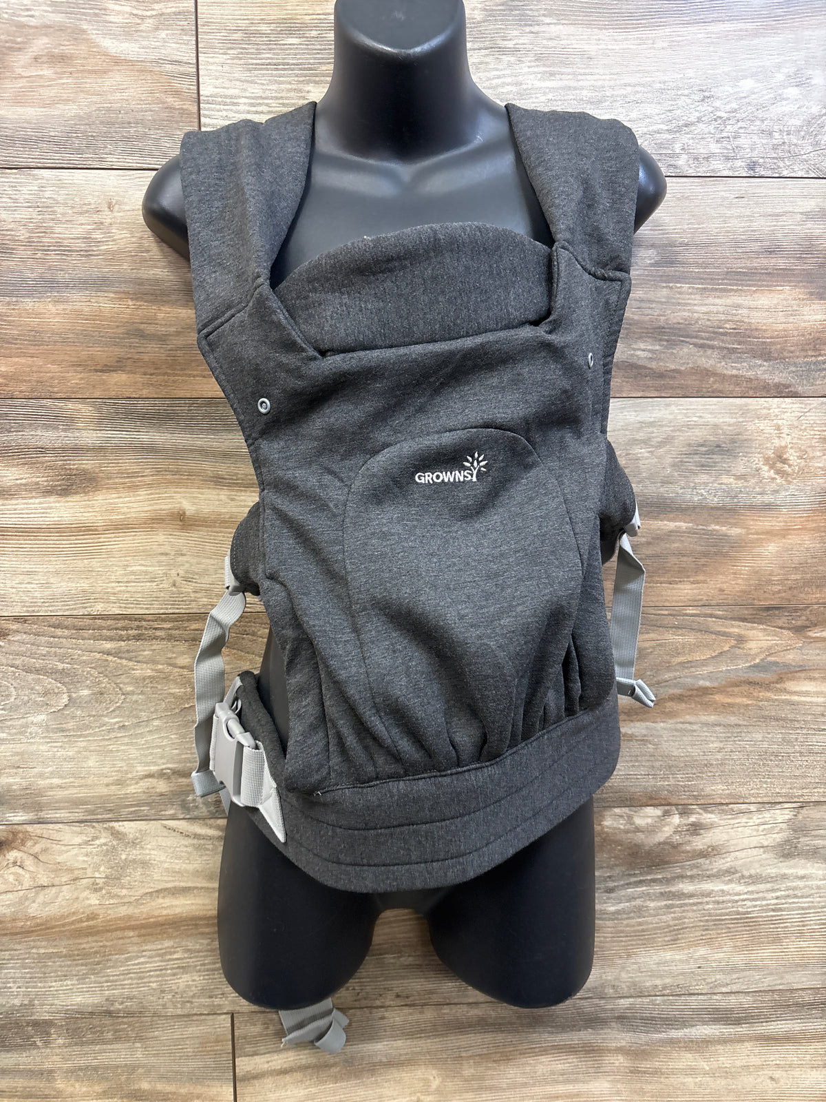 GROWNSY Ergonomic Newborn Carrier Deep Grey 7-35lbs