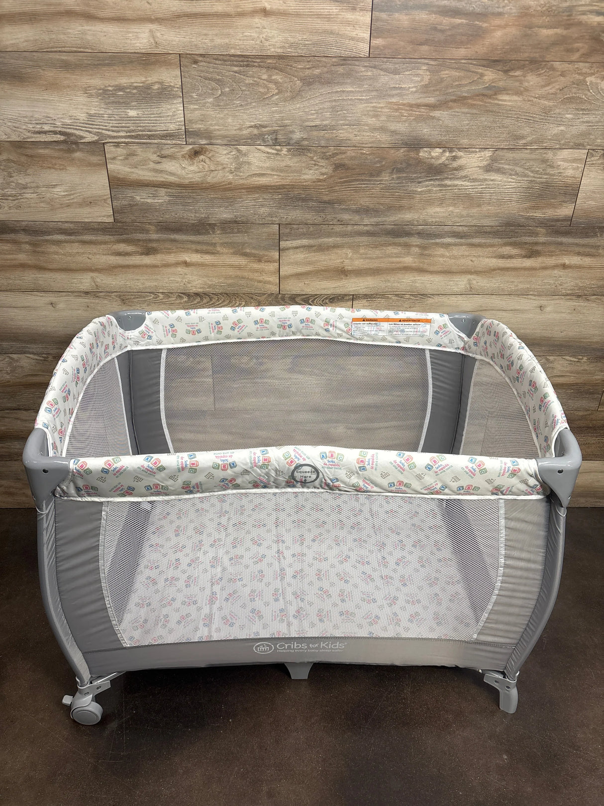 NEW Crib for Kids Playard, Grey