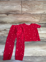 Just One You 2pc Heart Pajama Set Red sz 5T