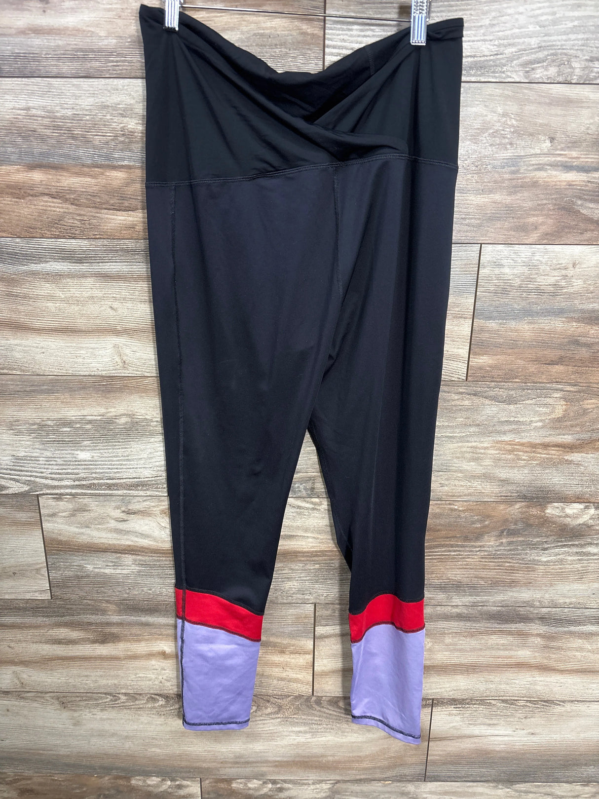 Isabel Maternity Crossover Panel Leggings Black sz XL