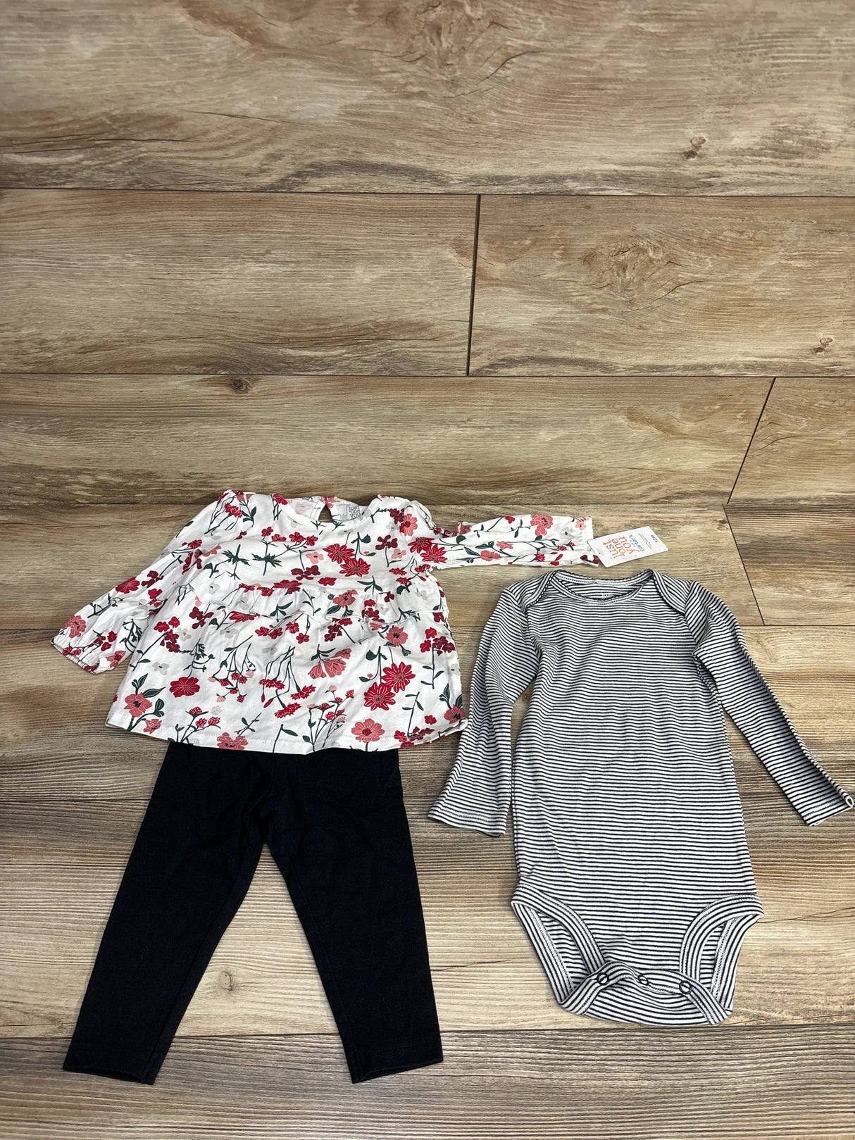 NEW Just One You 3pc Floral Dress White sz 12m