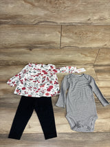 NEW Just One You 3pc Floral Dress White sz 12m