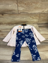 NEW Lucky Brand 2pc Waffle Knit Shirt & Pants Set Pink sz 2T