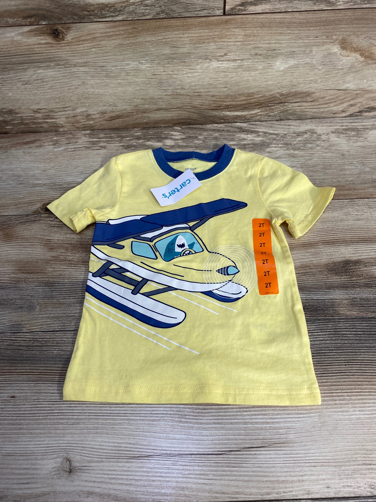 NEW Carter's Seaplane Graphic T-Shirt Yellow sz 2T - Me n Mommy To Be