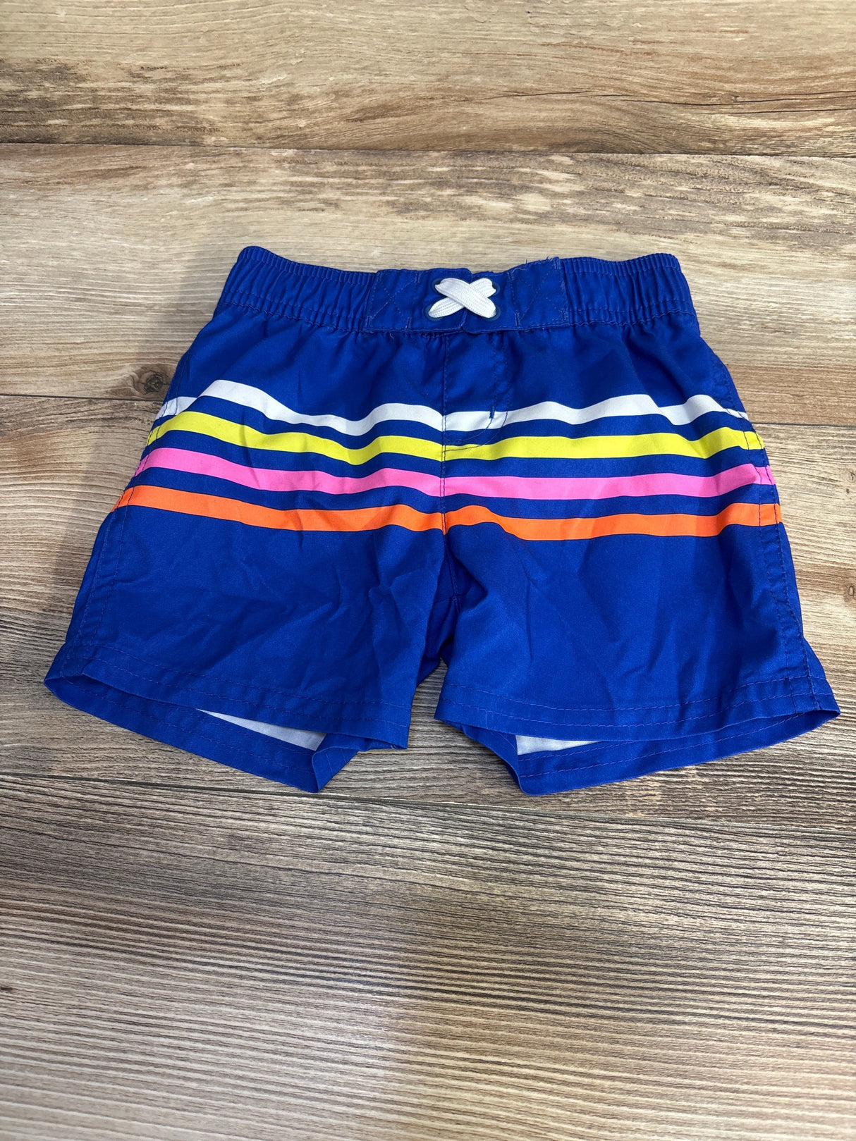 Cat & Jack Striped Swim Trunks Blue sz 3T - Me n Mommy To Be