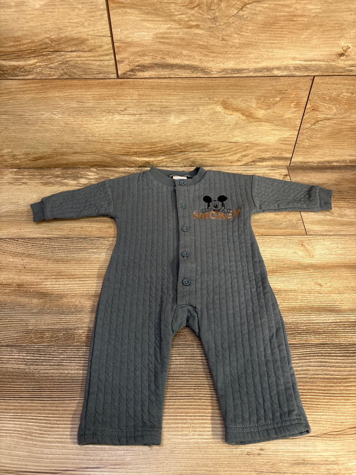 Disney Baby Mickey Mouse Quilted Coverall Blue sz 0-3m
