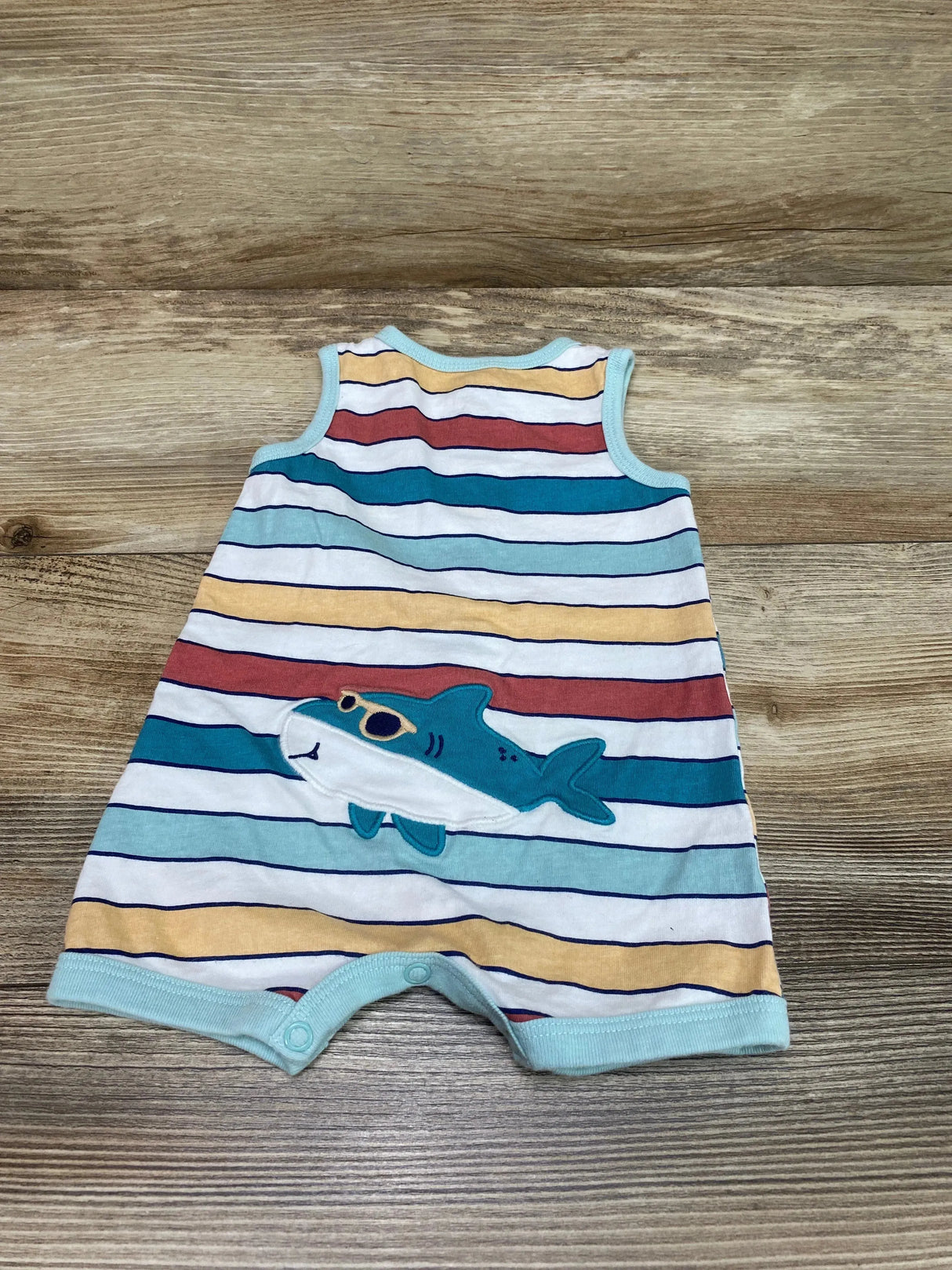 Carter's Striped Tank Shortie Romper White sz 3m