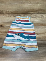 Carter's Striped Tank Shortie Romper White sz 3m