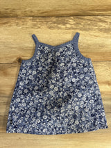 Nautica Chambray Floral Shirt Blue sz 18m