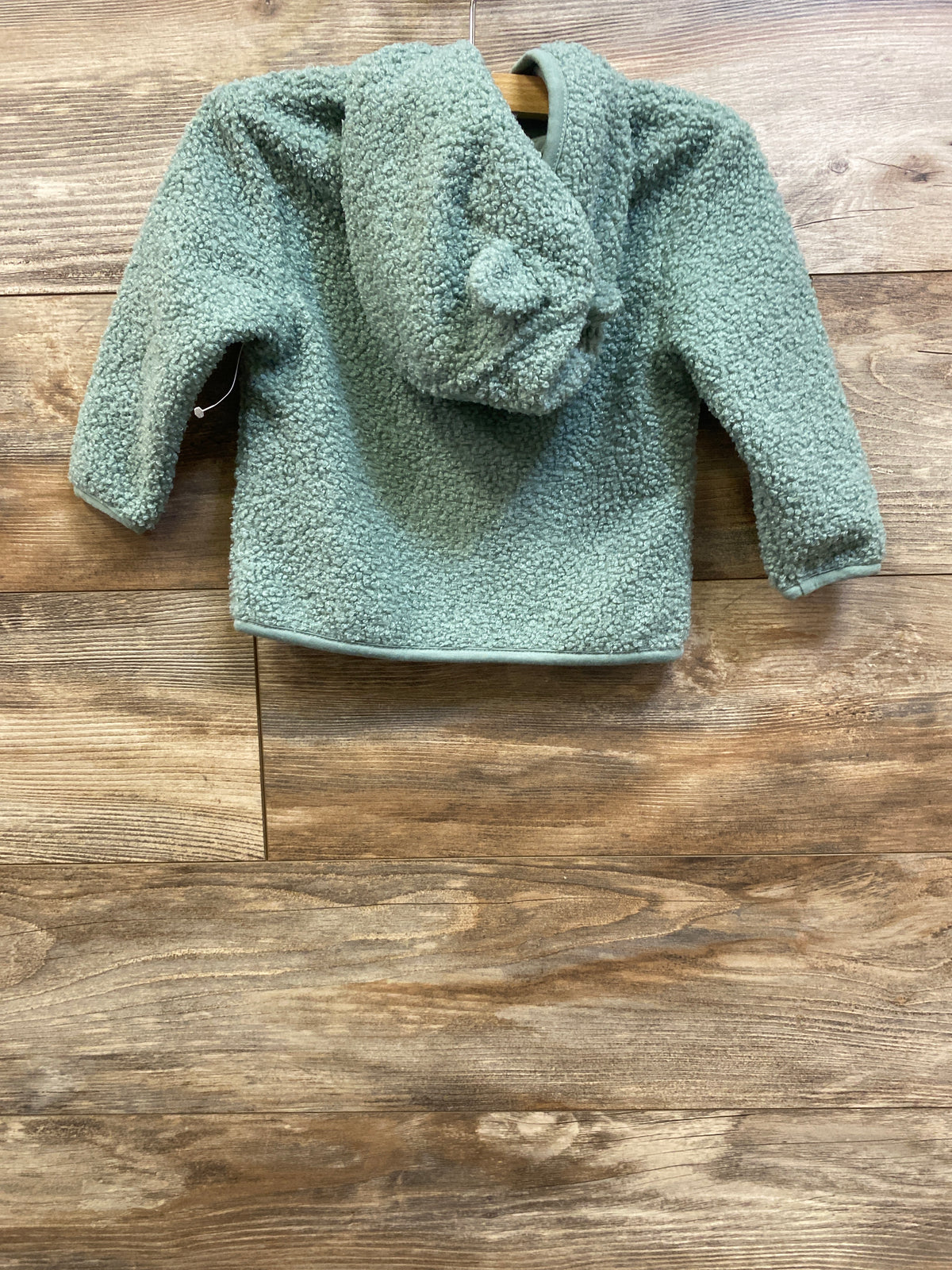 Wonder Nation Teddy Fleece Jacket Green sz 18m