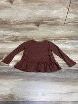 Carter's Woodland Friends Peplum Shirt Brown sz 3T