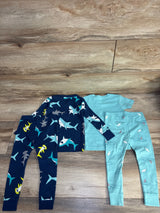 NEW Just One You 4pc Shark Print Pajama Set Navy/Blue sz 18m