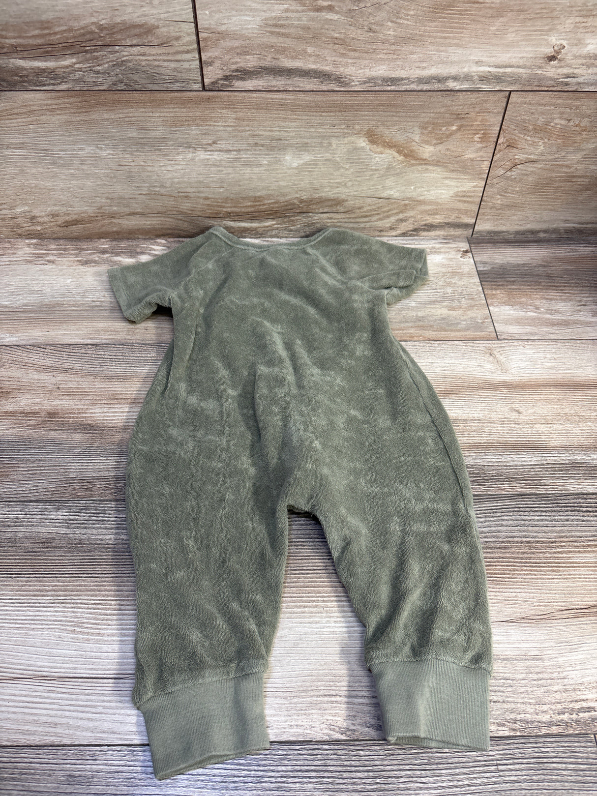 Oliver & rain Terry Cloth Jumpsuit Green sz 12m