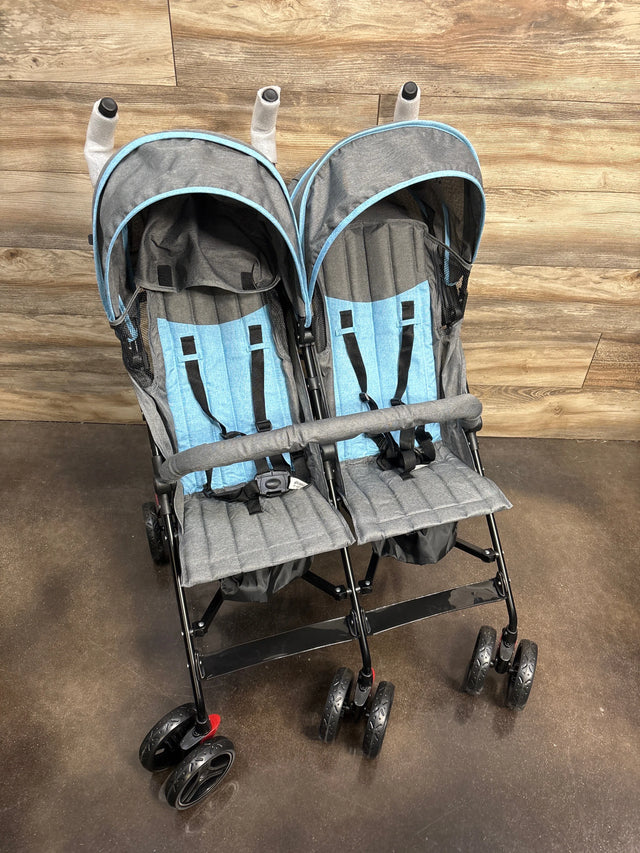 NEW Dream On Me Volgo Twin Umbrella Stroller Blue/Dark Grey - Me n Mommy To Be