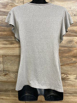 Ekouaer V-Neck Maternity Shirt Grey sz Medium