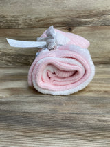 NEW Little Giraffe Plush Chenille Pink Baby Blanket "I Love You"