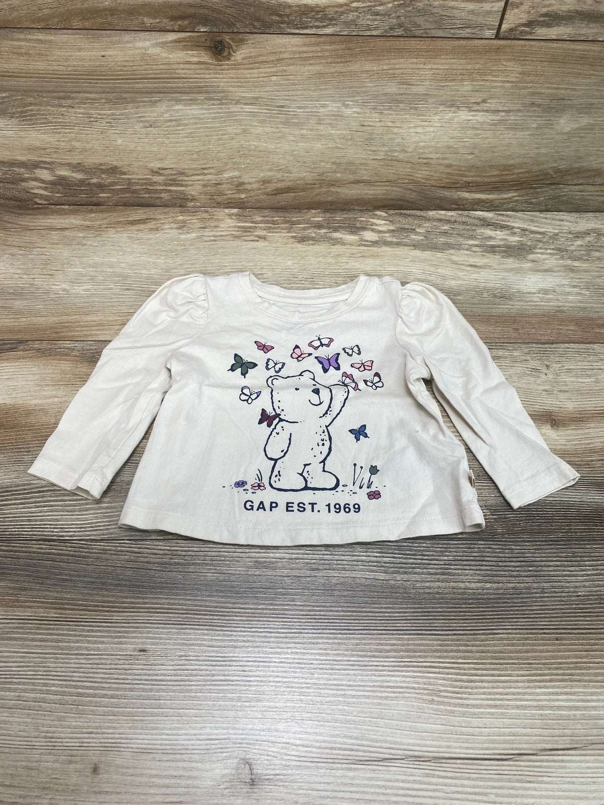 Baby Gap Bear Shirt Beige sz 6-12m