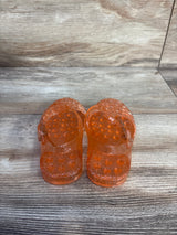 Jelly Fisherman Sandals Orange Glitter sz 6c