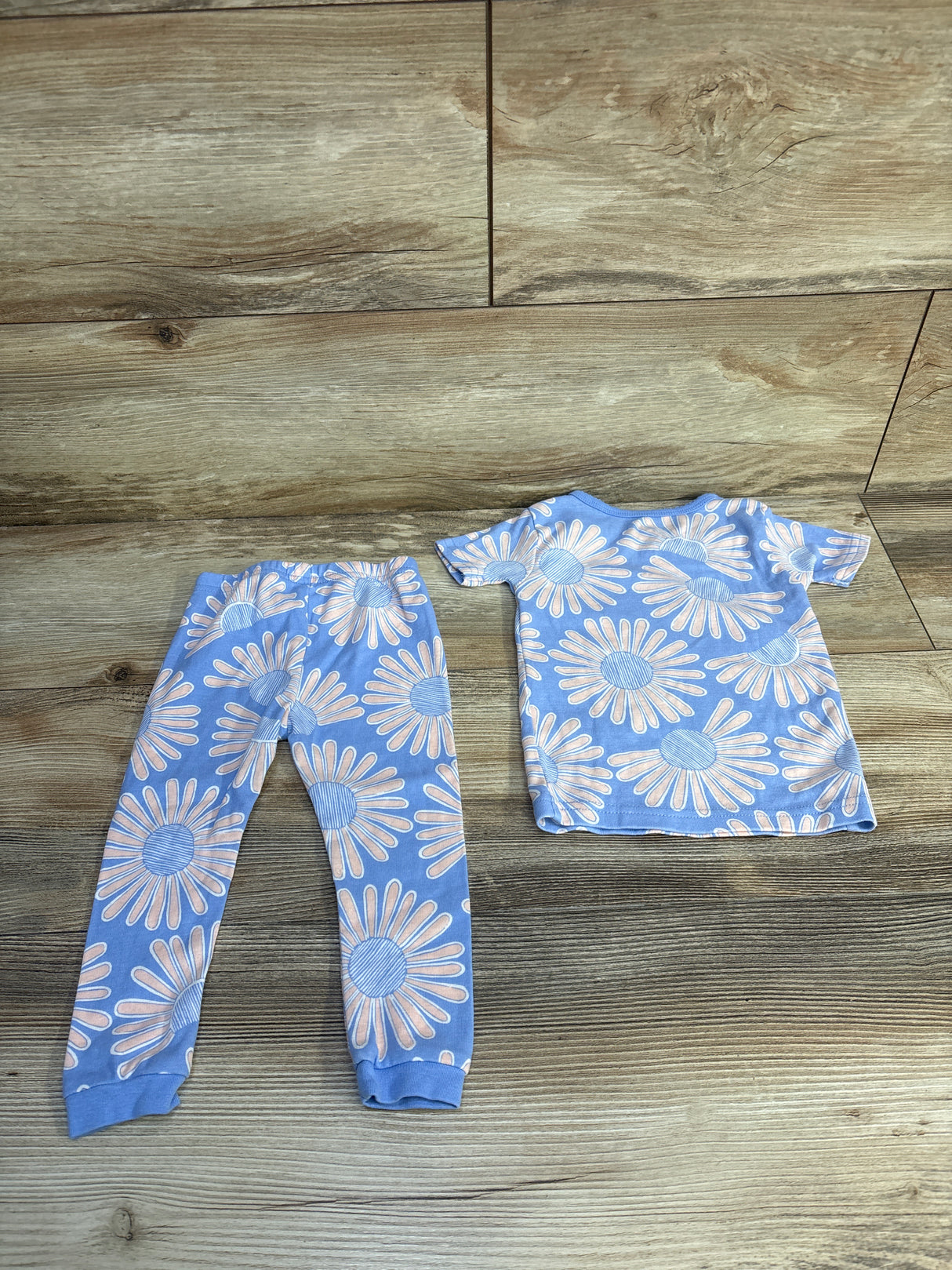 Just One You 2pc Floral Pajama Set Blue sz 12m