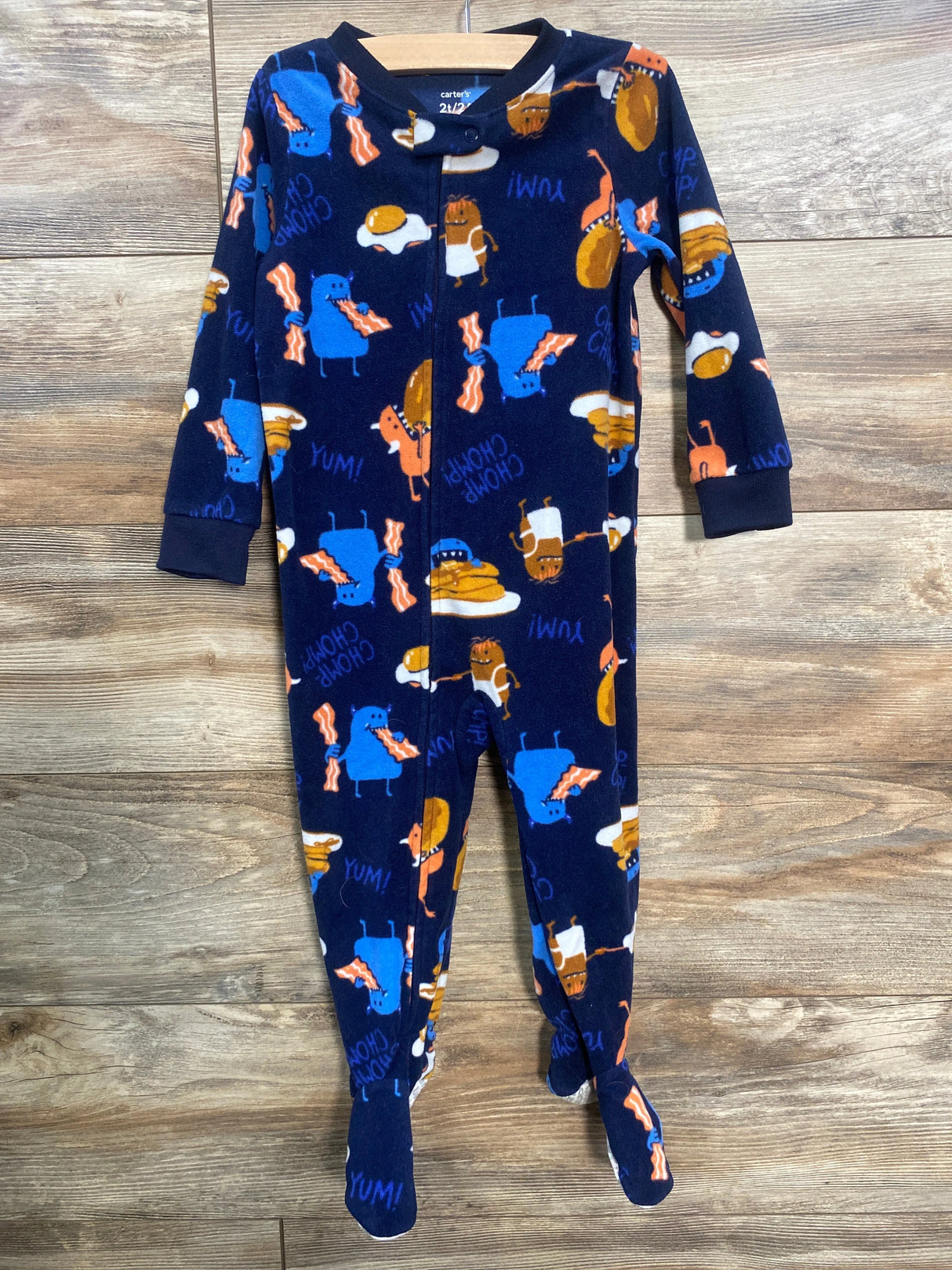 Carter's Breakfast Blanket Sleeper Navy sz 2T