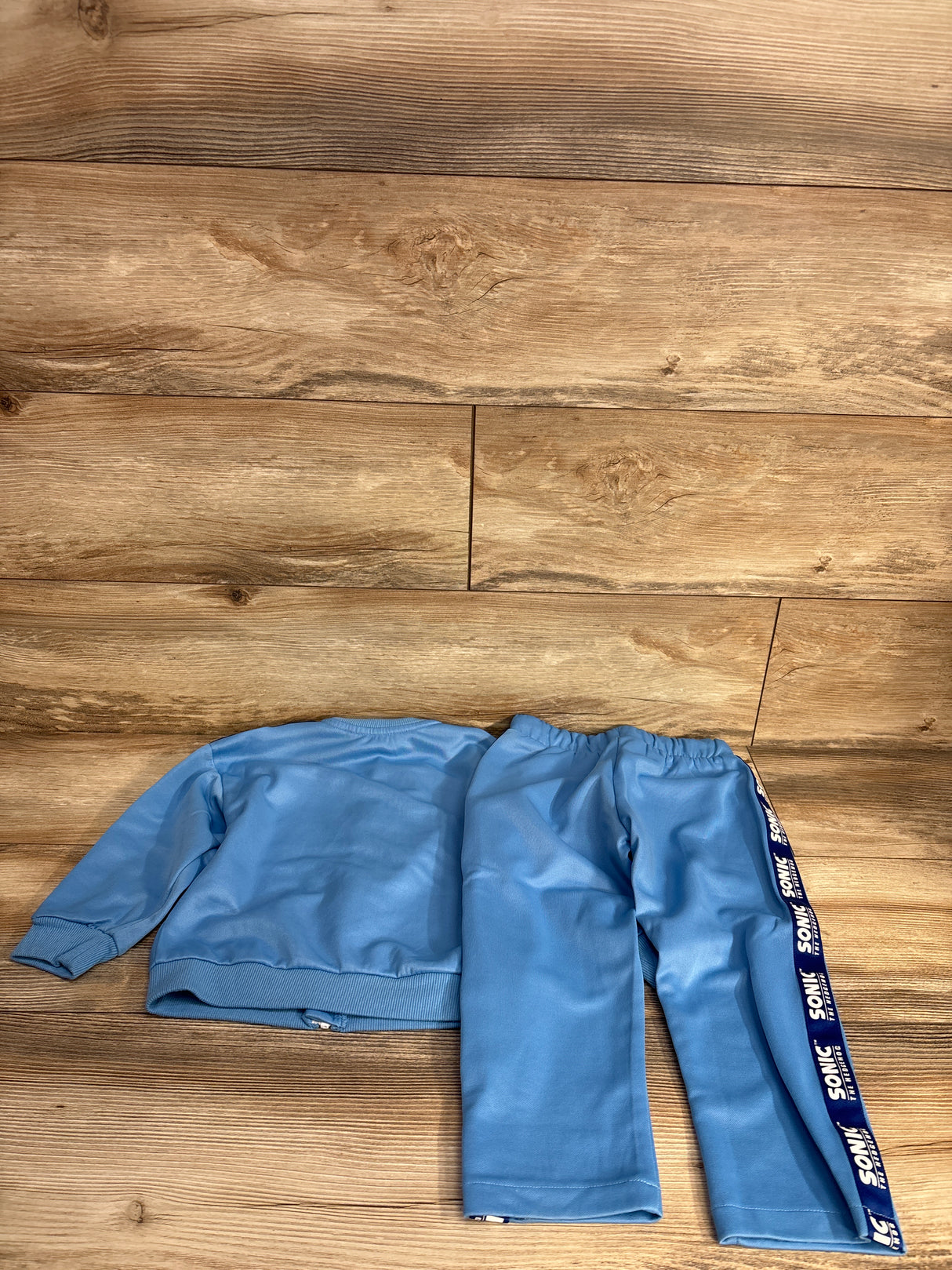 H&M 2pc Sonic Full Zip Tracksuit Set Light Blue sz 3T