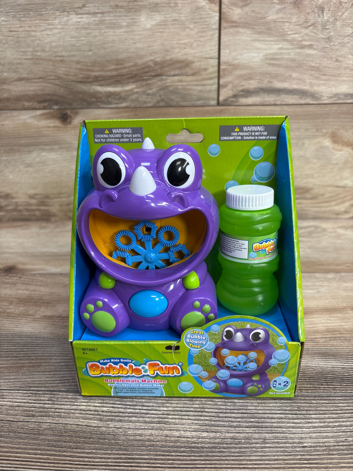 NEW Bubble Fun Bubblemals Machine, Purple Rhino