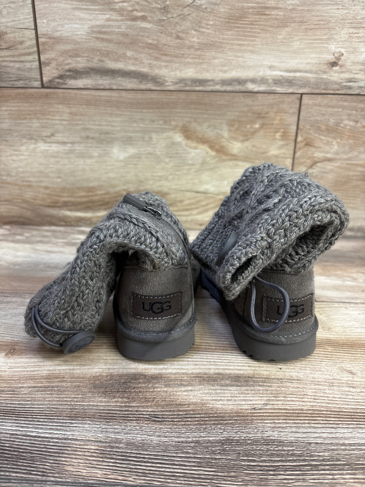 UGG Braided Knit Boots Grey sz 8c