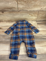 Cat & Jack Plaid Polo Coverall Blue sz 12m