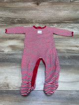 Burt's Bees Baby Striped Organic Footie Red sz 6-9m