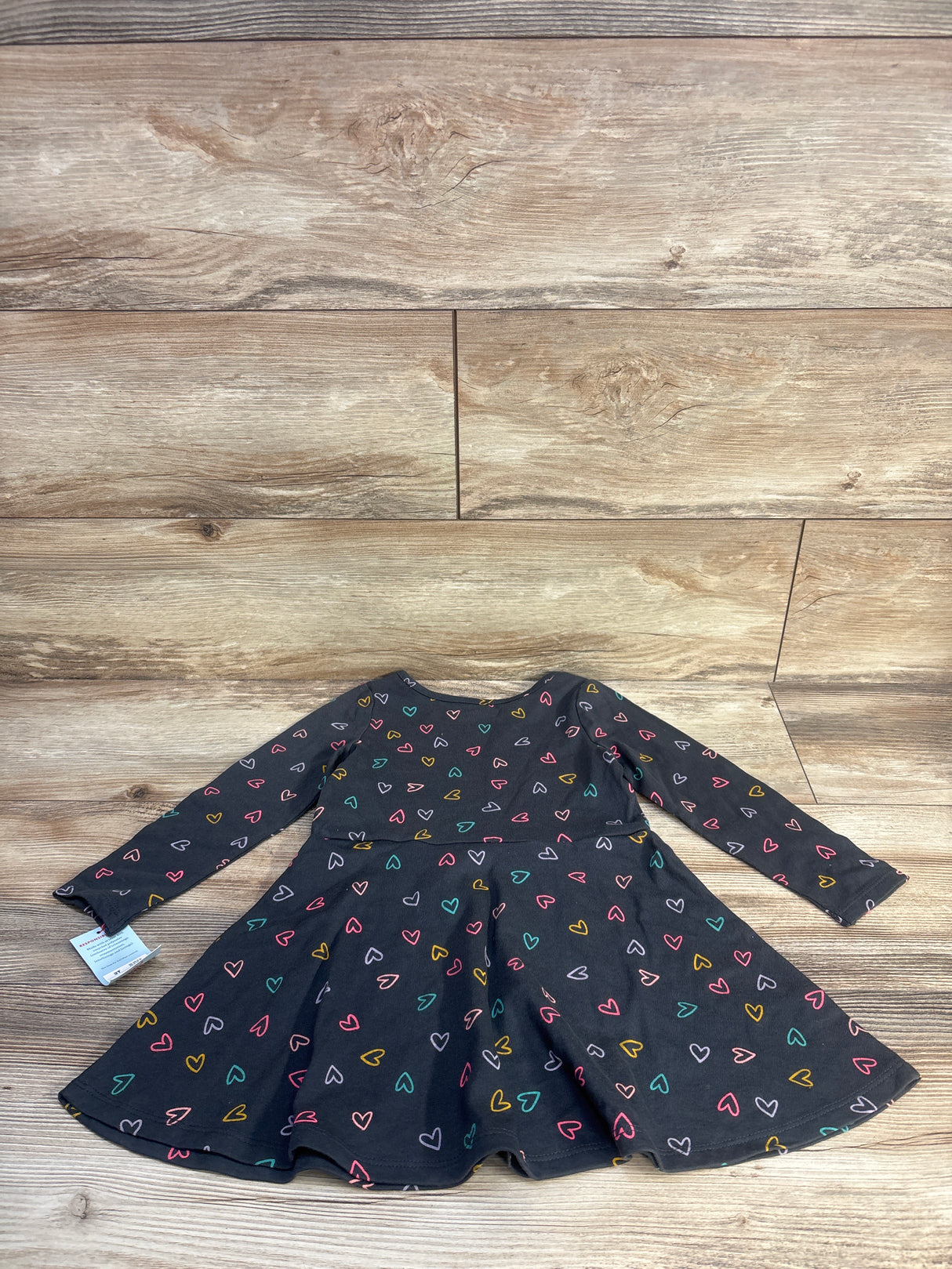 NEW Cat & Jack Heart Print Dress Grey sz 3T