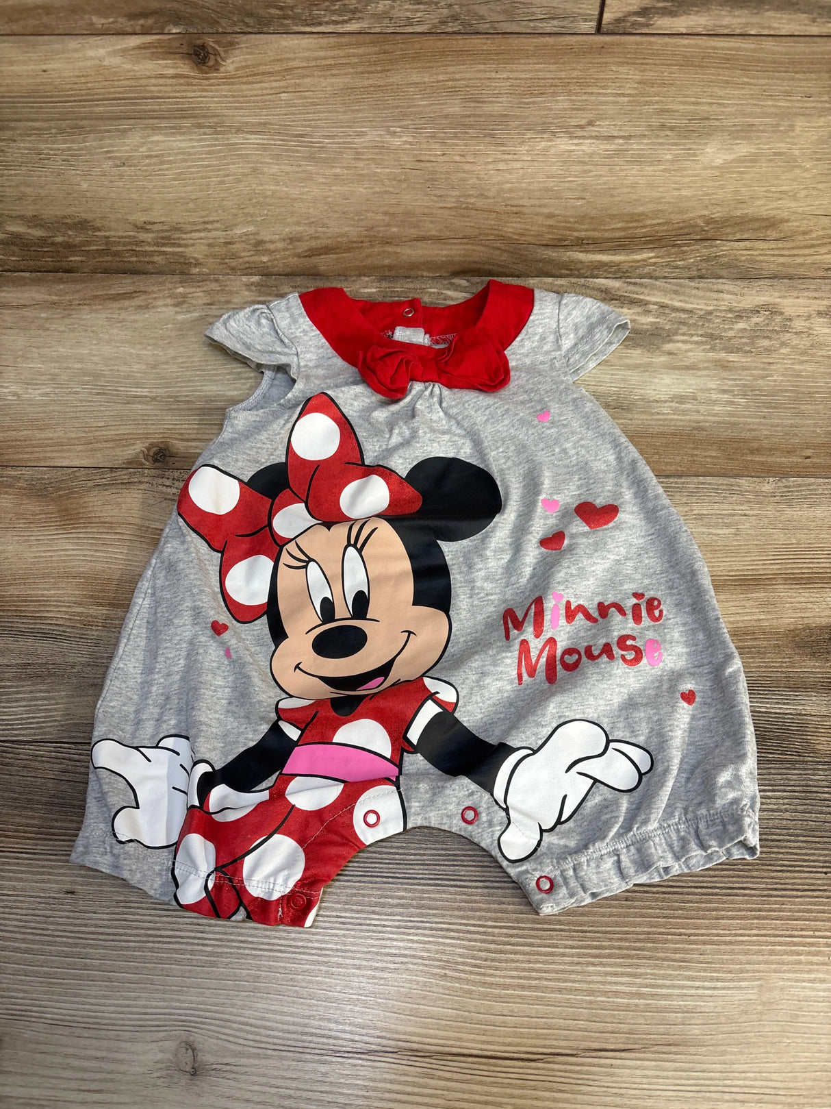 Disney Baby Shop Minnie Mouse Bubble Romper Grey sz 12-18
