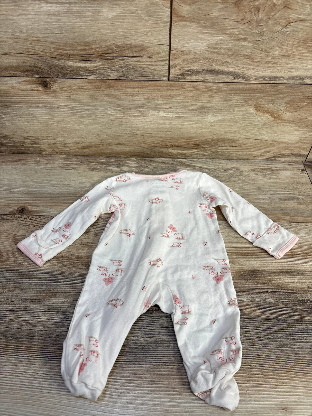 Carter's Sheep Print Sleeper White sz 3m - Me n Mommy To Be