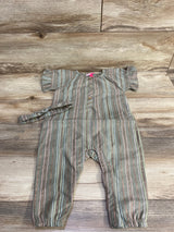 Penelope Mack Metallic Sleeveless Coverall Olive sz 12m