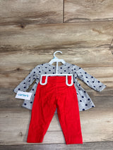 NEW Carter's 2pc Ladybug Shirt & Leggings Set Grey sz 6m