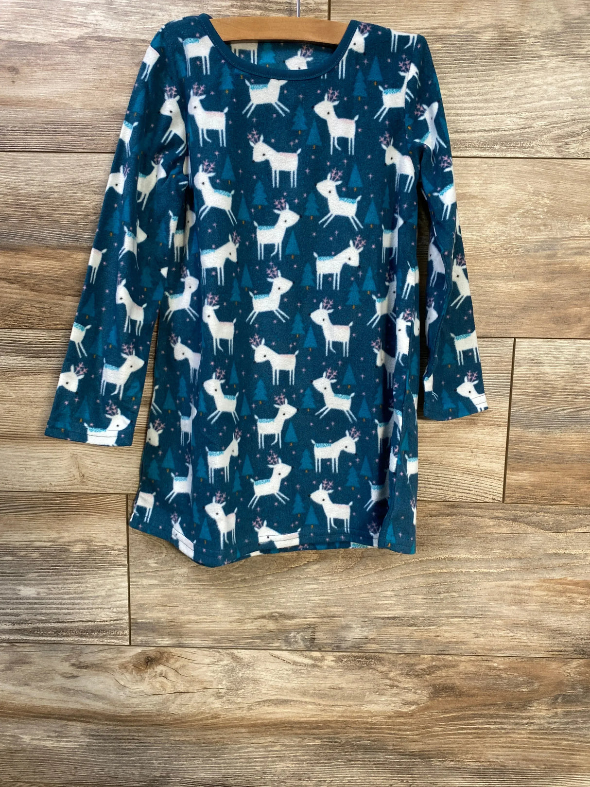 NEW Okie Dokie Fleece Nightgown Teal sz 5T - Me n Mommy To Be