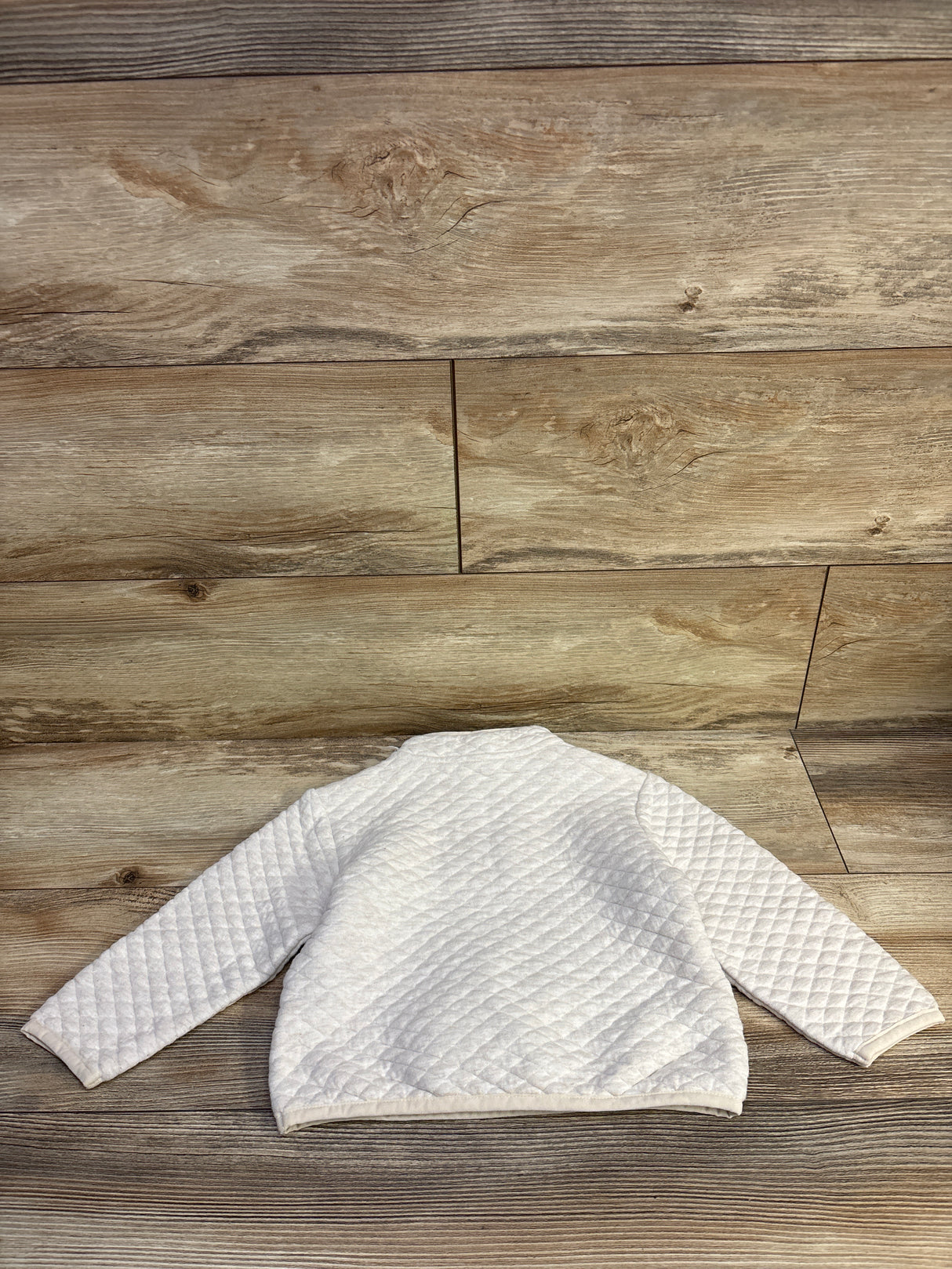Wonder Nation Quilted Half Zip Jacket Ivory sz 2T