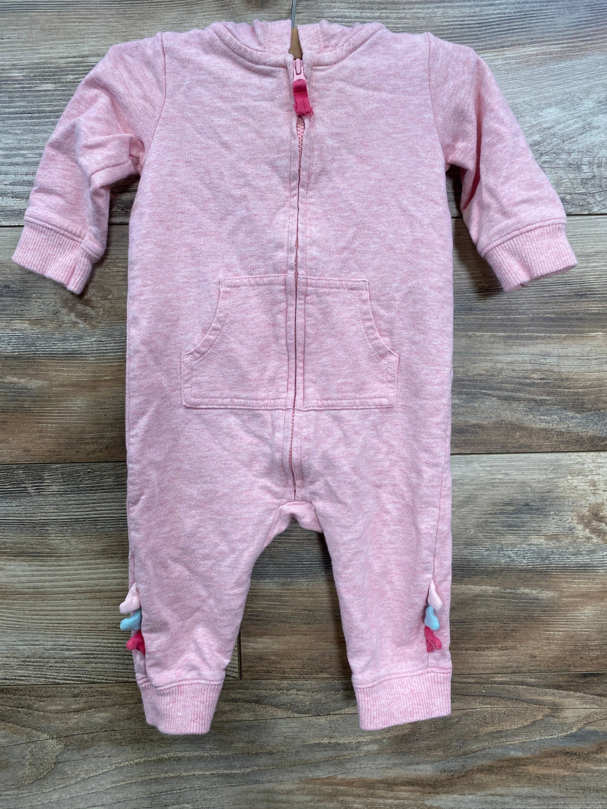 Carter's Dinosaur Hooded Coverall Pink sz 6m