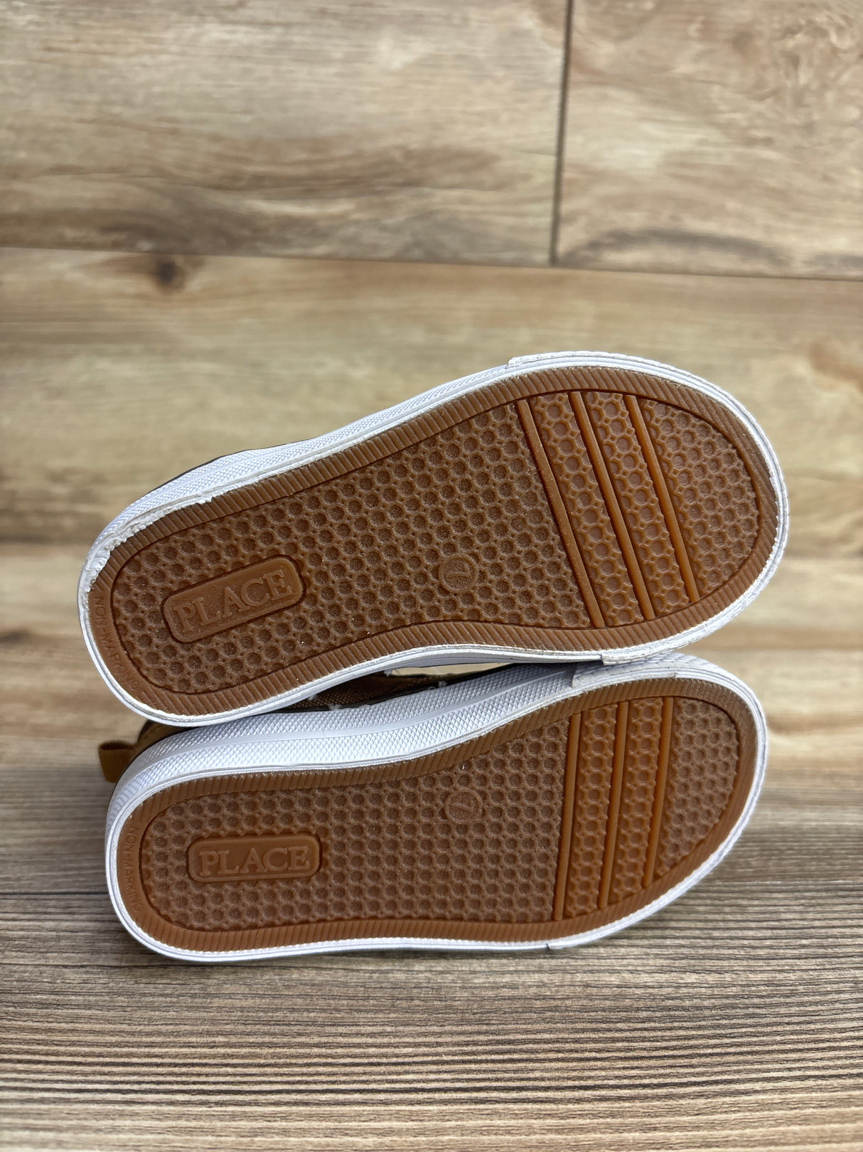 NEW Children's Place Contrast Cuff High Top Sneakers Brown sz 7c