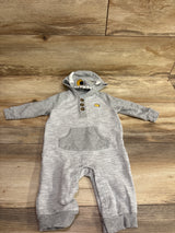 Where The Wild Things Are Henley Hooded Coverall Grey sz 6-9m