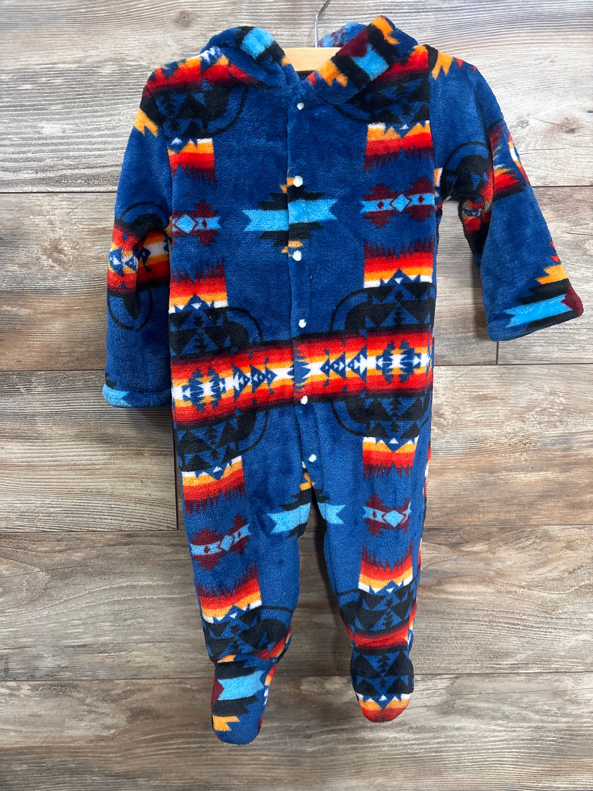 Aztec Fleece Bunting Blue sz 9-12m