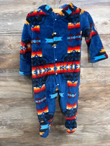 Aztec Fleece Bunting Blue sz 9-12m