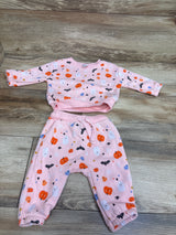 Old Navy 2pc Halloween Pullover Sweatshirt & Pants Set Pink sz 3-6m