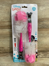 NEW Disney Baby Pink Mickey Mouse Bottle Brush, 2pk